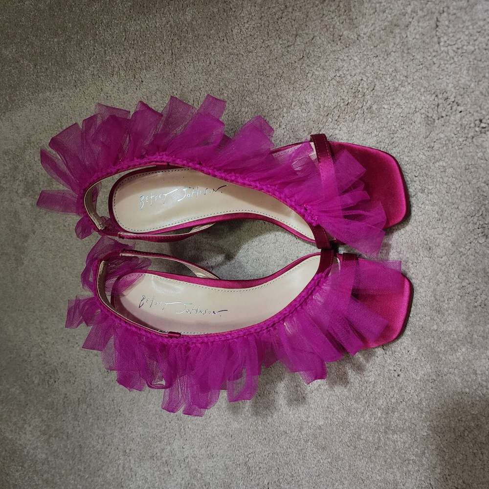 Betsey Johnson Pink Ruffle Heels